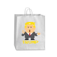 President Trump Pixel Character Queen Paper Bag - 16 X 6 X 19 1/4 | Artistshot