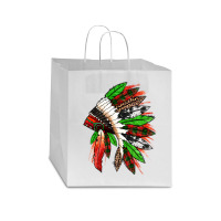 Western Christmas Native American Headdress Star Paper Bag - 13 X 7 X 13 | Artistshot