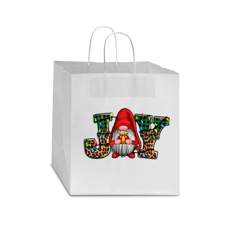 Joy Christmas Gnome Joy To The World Star Paper Bag - 13 X 7 X 13 | Artistshot