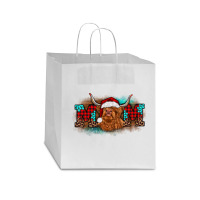 Christmas Mom Highland Cow Star Paper Bag - 13 X 7 X 13 | Artistshot