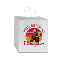 The Martian Social Distancing Champion T Star Paper Bag - 13 X 7 X 13 | Artistshot