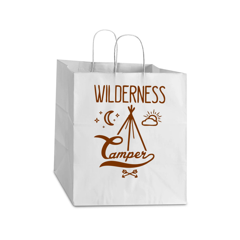 Wilderness Camper Take Out Paper Bag - 14 X 10 X 15 1/2 | Artistshot