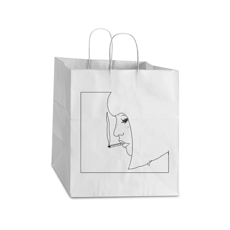 Smoking Woman Take Out Paper Bag - 14 X 10 X 15 1/2 | Artistshot