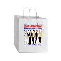 Spray Paint Blue 1 Direction Take Out Paper Bag - 14 X 10 X 15 1/2 | Artistshot