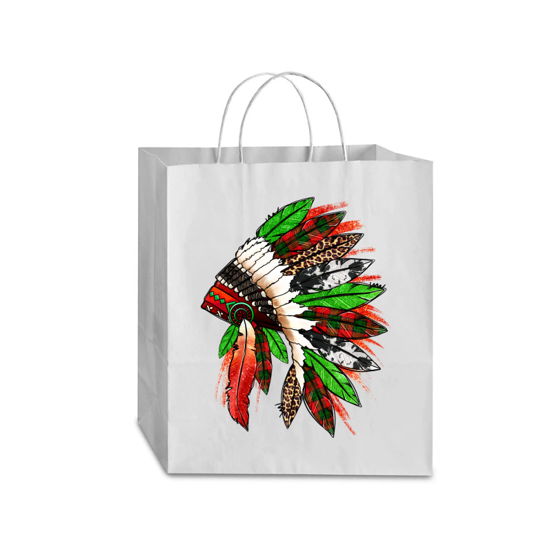 Western Christmas Native American Headdress Traveler Paper Bag -13 X 6 X 15 3/4 | Artistshot