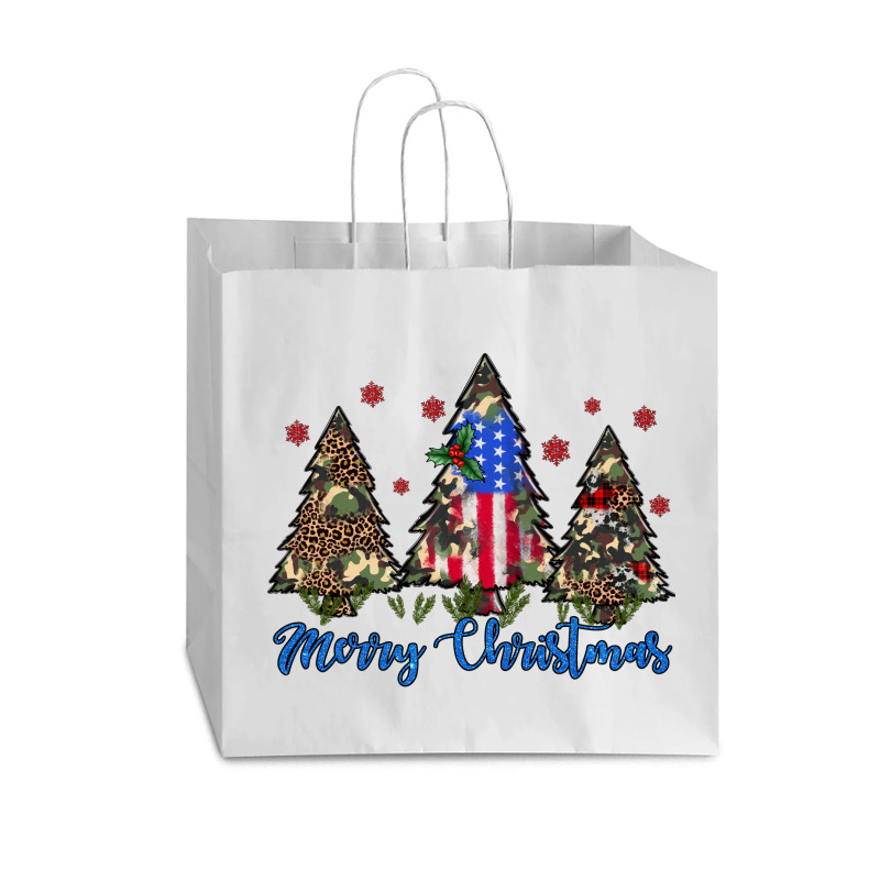 Camouflage Trees Merry Christmas Vogue Paper Bag - 16 X 6 X 12 | Artistshot