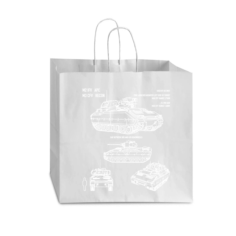 M2 Bradley Ifv M3 Cfv Us Army Recon Blueprint Vogue Paper Bag - 16 x 6 x 12 by naeshastores | Artistshot