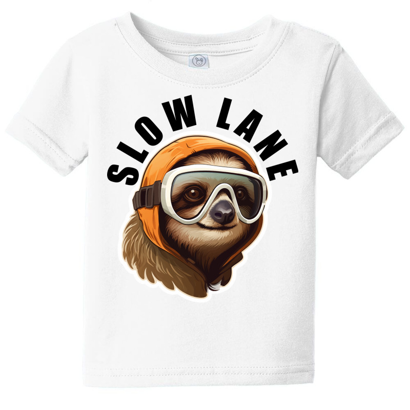 Sloth Wearing Ski Goggles - Slow Lane Baby Tee by velvetroom | Artistshot