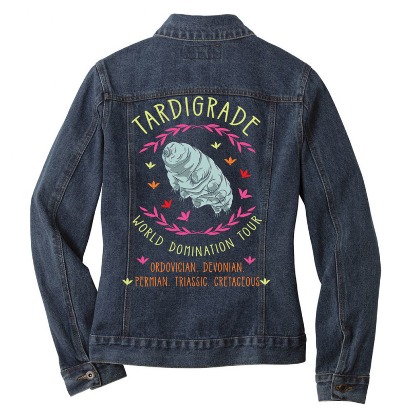 Tardigrade World Domination Tour For Tardigrade Lo Ladies Denim Jacket by queerappear | Artistshot