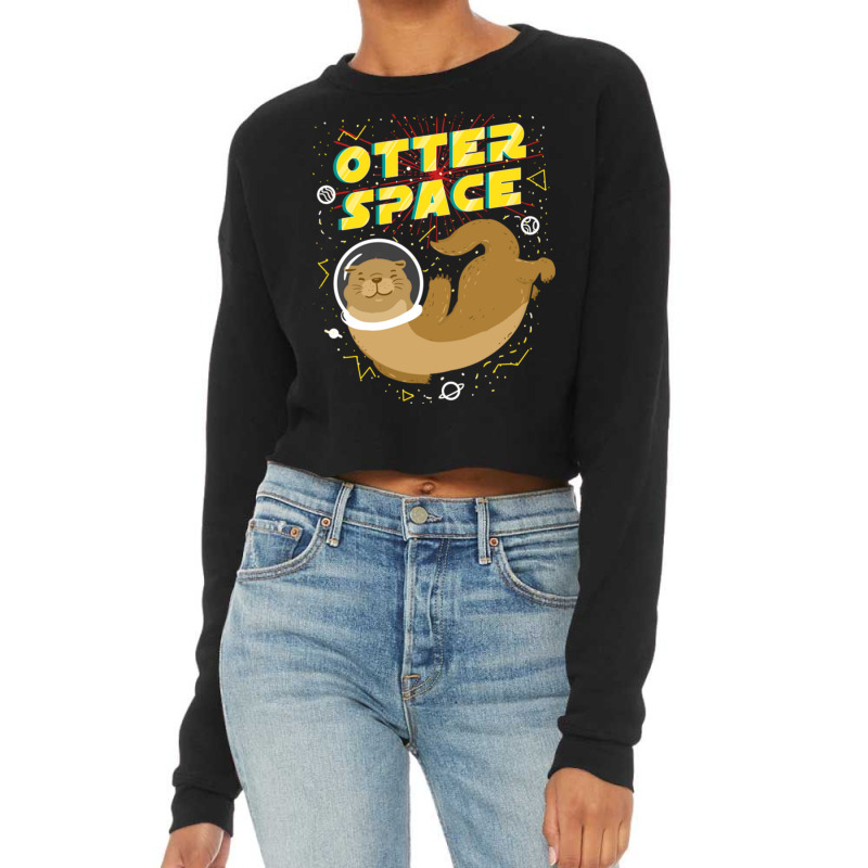 Otter Space For Otter Lover Cropped Sweater by queerappear | Artistshot