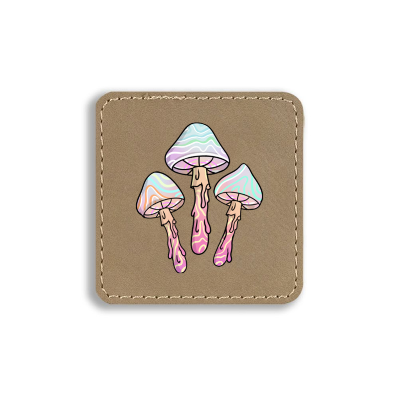 Pastel Goth Dripping Mushrooms For Pastel Goth Square Leatherette Patch | Artistshot