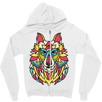 Native American Wolf Head For Tribal Art Lover Zipper Hoodie | Artistshot