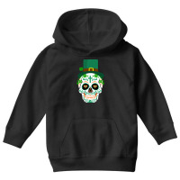 Leprechaun Sugar Skull For St. Patrick S Day Youth Hoodie | Artistshot