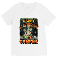 Happy St Patrick's Day Camper V-neck Tee | Artistshot