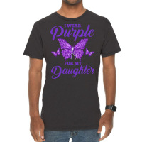 I Wear Purple For My Daughter For Epilepsy Warrior Vintage T-shirt | Artistshot