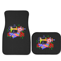 Floral Sewing Machine For Sewing Lover Full Set Car Mats | Artistshot