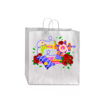 Floral Sewing Machine For Sewing Lover Jumbo Paper Bag - 18 X 7 X 18 3/4 | Artistshot