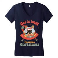 Get In Loser I'm Saving Christmas Subl Women's V-neck T-shirt | Artistshot