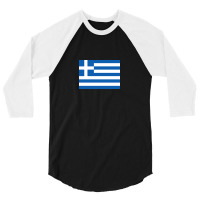 Country Flag And Emblem - Greece 3/4 Sleeve Shirt | Artistshot