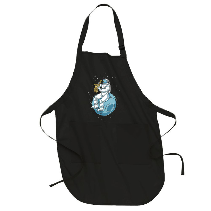 Astronaut Playing Saxophone For Saxophone Lover Full-length Apron | Artistshot