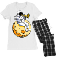 Astronaut Playing Trumpet For Trumpet Player Women's Pajamas Set | Artistshot