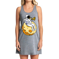 Astronaut Playing Trumpet For Trumpet Player Tank Dress | Artistshot