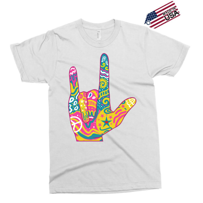 American Sign Language I Love You For Deaf Awarene Exclusive T-shirt by queerappear | Artistshot