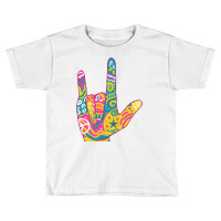 American Sign Language I Love You For Deaf Awarene Toddler T-shirt | Artistshot