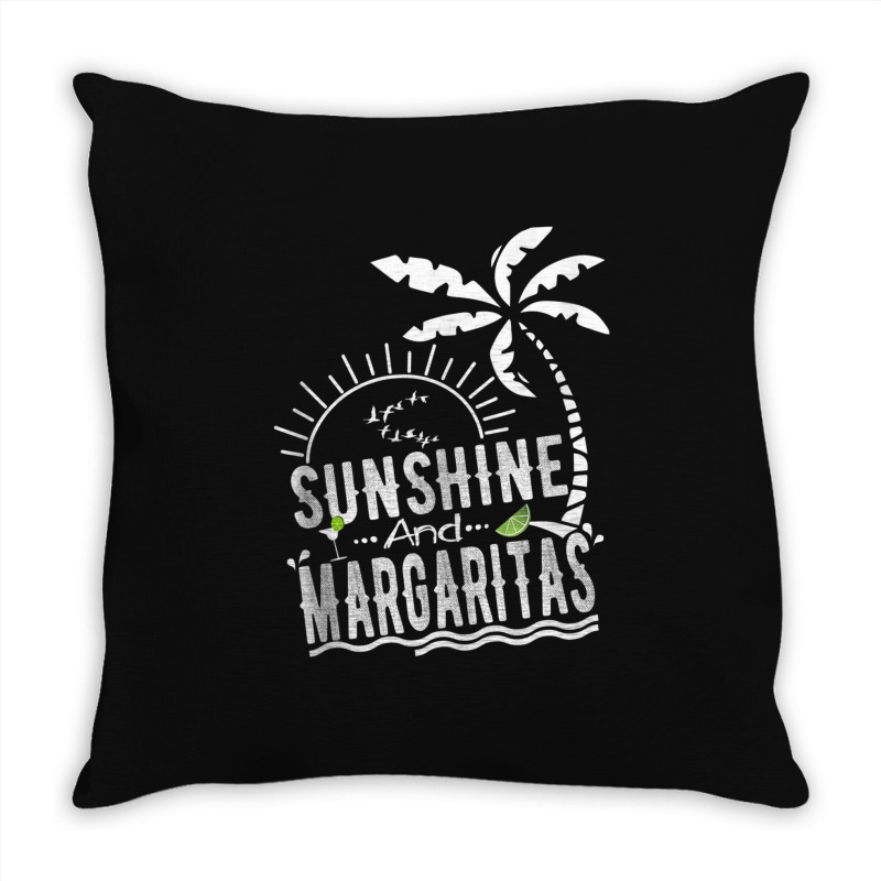 Sunshine And Margaritas Summer Vacation Throw Pillow | Artistshot