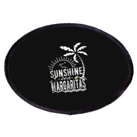 Sunshine And Margaritas Summer Vacation Oval Patch | Artistshot