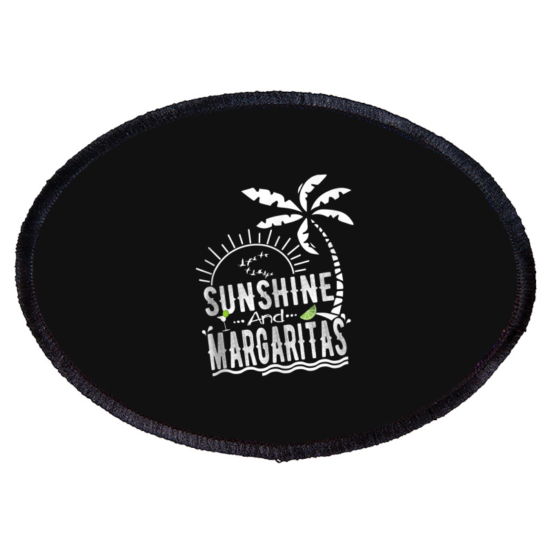 Sunshine And Margaritas Summer Vacation Oval Patch | Artistshot