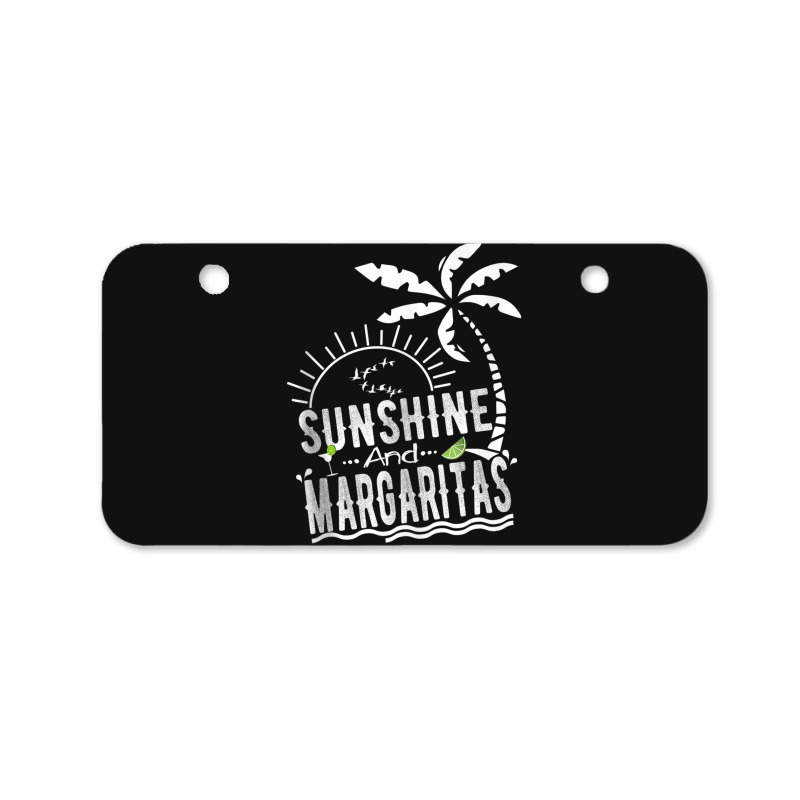 Sunshine And Margaritas Summer Vacation Bicycle License Plate | Artistshot