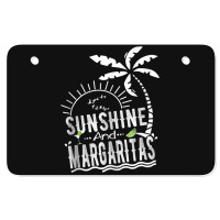 Sunshine And Margaritas Summer Vacation Atv License Plate | Artistshot