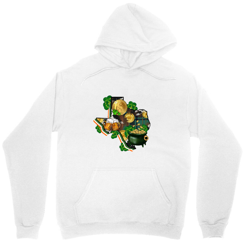 Texas Map St Patrick's Day Unisex Hoodie | Artistshot