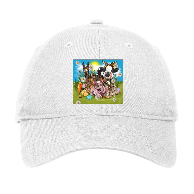 Easter Day Farm Animals Adjustable Cap by FaDigitalArtStudio | Artistshot