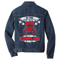 Ok Fine Gym Nation Men Denim Jacket | Artistshot