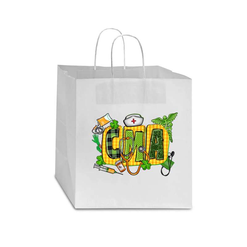 Cma Nurse St. Patrick's Day Star Paper Bag - 13 X 7 X 13 | Artistshot