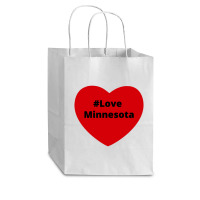 Love Minnesota, Hashtag Heart, Love Minnesota 2 Cub Paper Bag - 8 X 4 1/2 X 10 1/4 | Artistshot