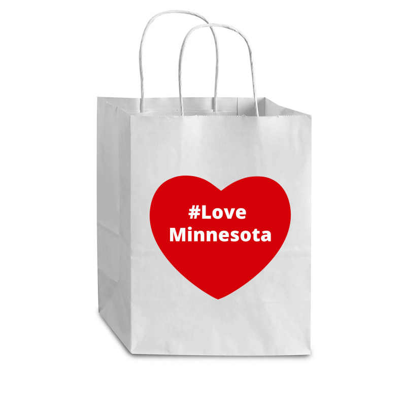 Love Minnesota, Hashtag Heart, Love Minnesota Cub Paper Bag - 8 X 4 1/2 X 10 1/4 | Artistshot