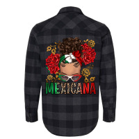 Mexicana Latina Messy Bun Flannel Shirt | Artistshot