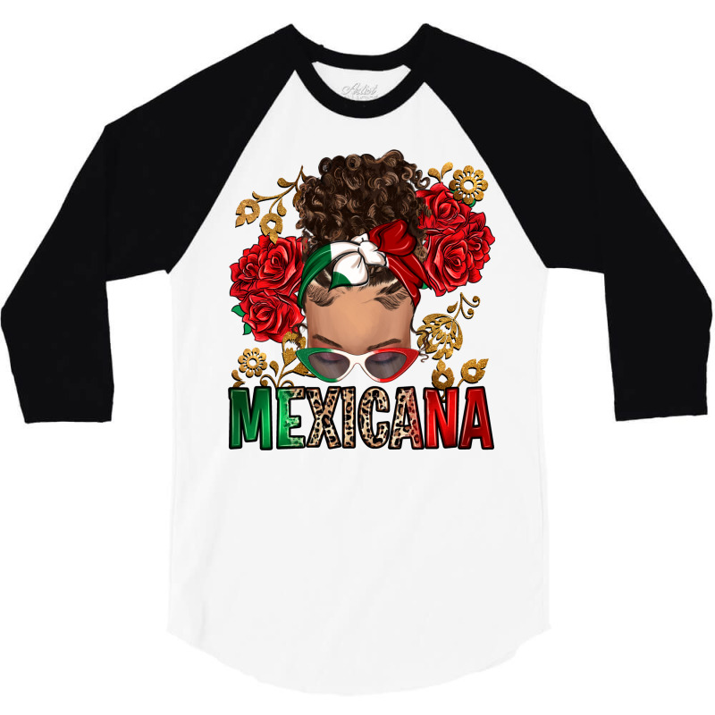 Mexicana Latina Messy Bun 3/4 Sleeve Shirt by RanaPortraitStore | Artistshot