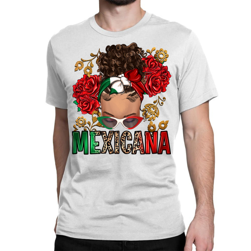 Mexicana Latina Messy Bun Classic T-shirt by RanaPortraitStore | Artistshot