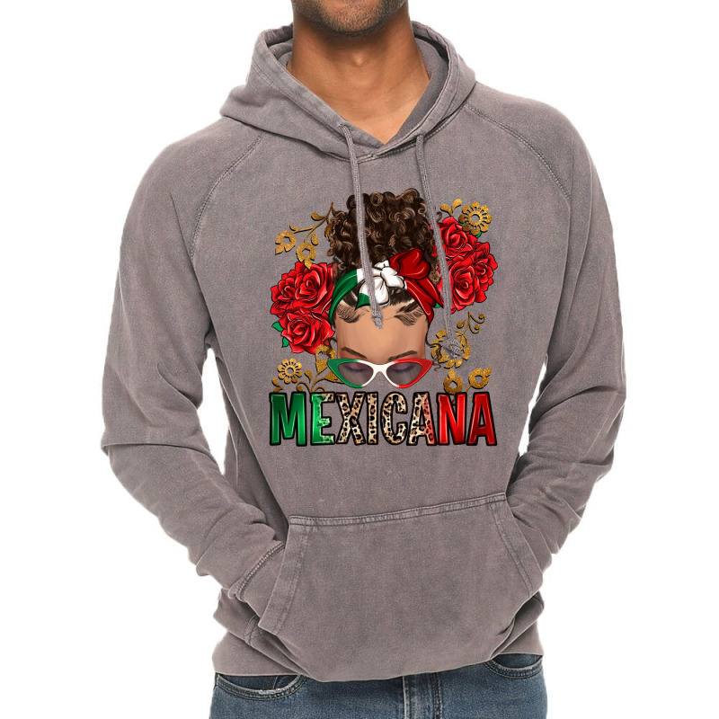 Mexicana Latina Messy Bun Vintage Hoodie by RanaPortraitStore | Artistshot