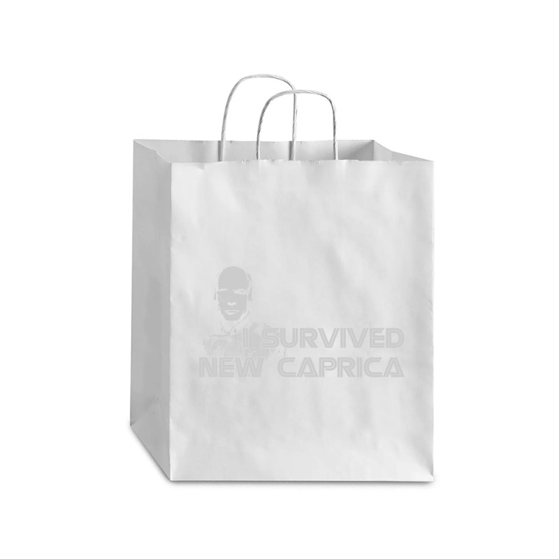 Bsg, I Survived New Caprica,battlestar Galactica Science Debie Paper Bag - 10 X 5 X 13 | Artistshot