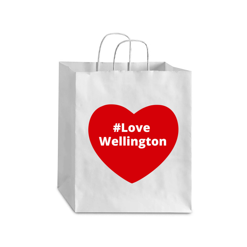 Love Wellington, Hashtag Heart, Love Wellington Debie Paper Bag - 10 X 5 X 13 | Artistshot