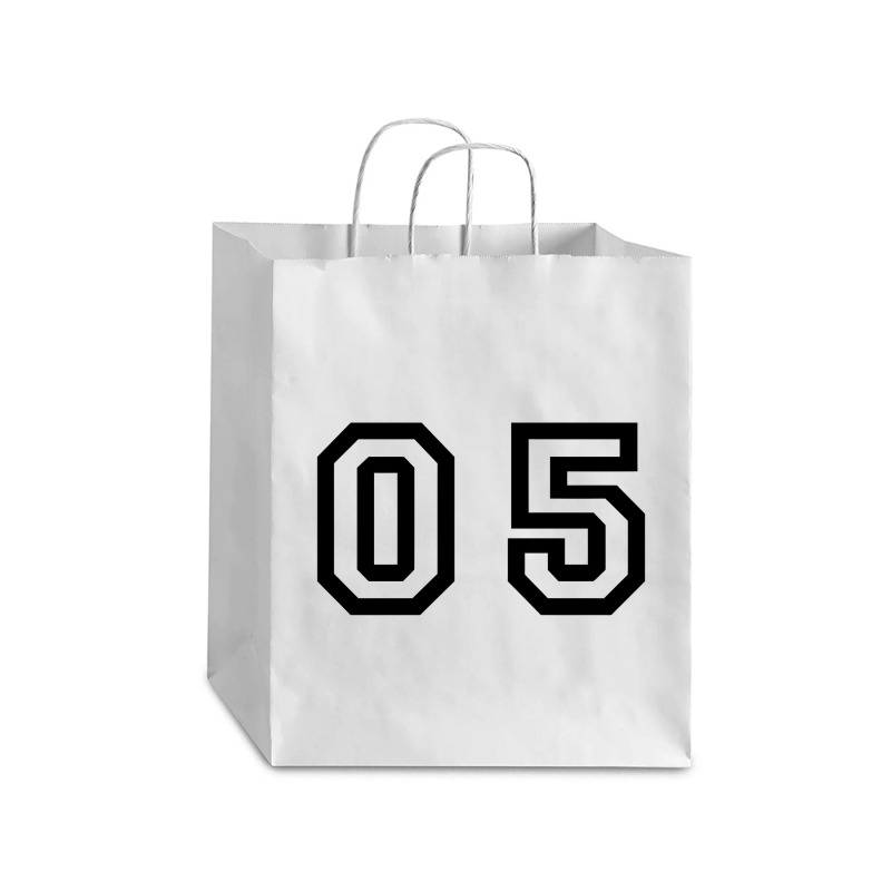 Number Zero Five   Number Five Debie Paper Bag - 10 x 5 x 13 by pagersuek | Artistshot