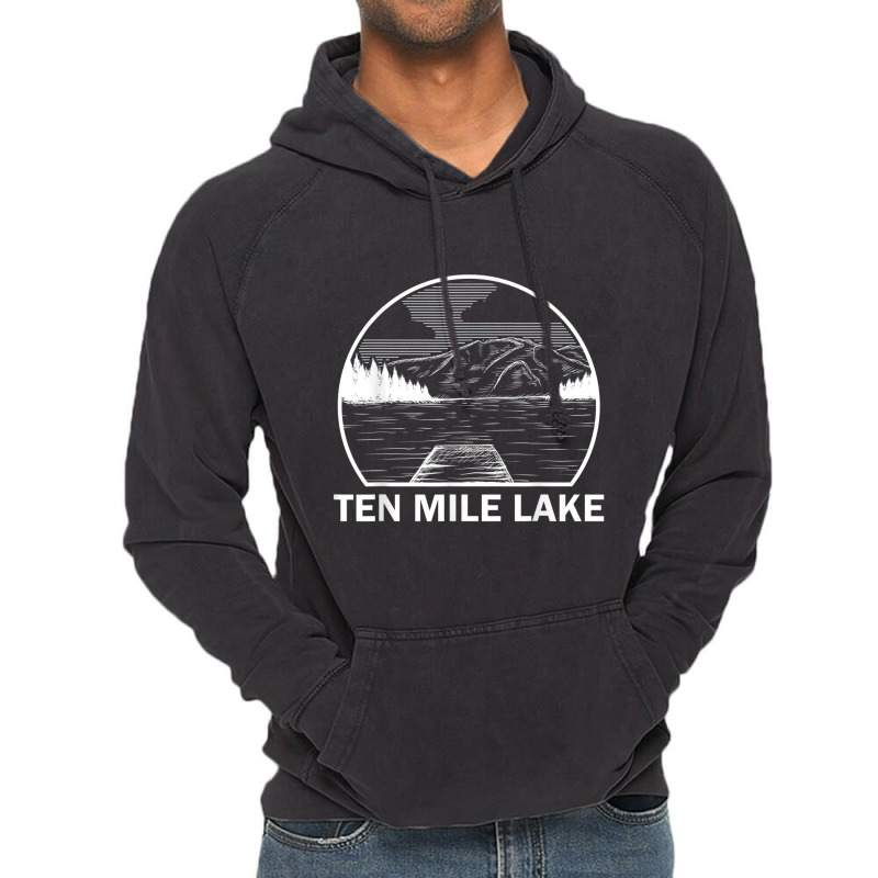 Ten Mile Lake Funny Fishing Camping Summer Vintage Hoodie by YenNgoc | Artistshot