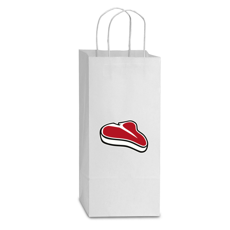 Steak , Steak Double Wine Paper Bag - 6 1/2 X 3 1/2 X 12 3/8 | Artistshot