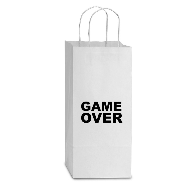 Game Over   Game Double Wine Paper Bag - 6 1/2 X 3 1/2 X 12 3/8 | Artistshot