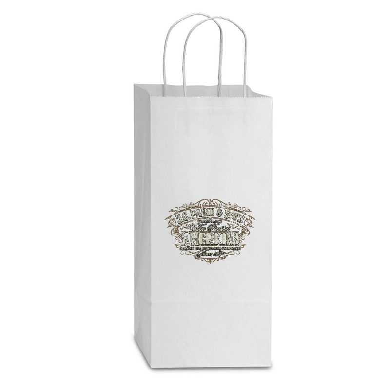 J.g. Paine & Sons Merkins 1827, Paris Double Wine Paper Bag - 6 1/2 X 3 1/2 X 12 3/8 | Artistshot